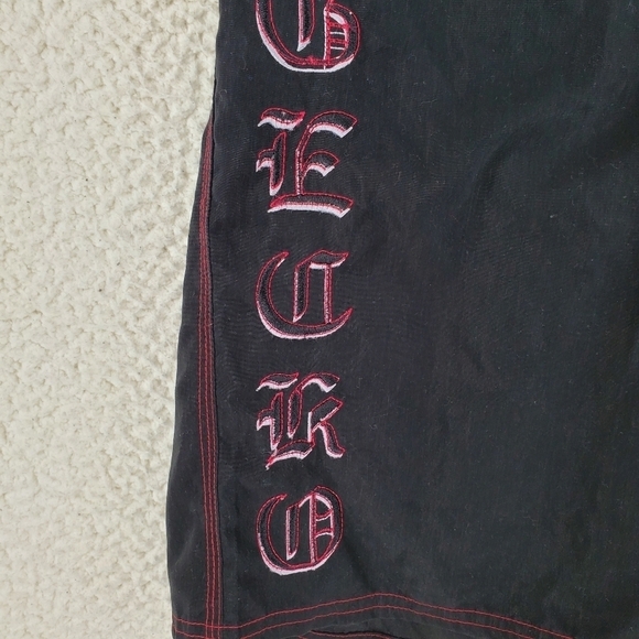 Gecko Hawaii Trunks Shorts Men M Black Gray Mesh Lined Skull Eagle 28x10.5 - Picture 8 of 12